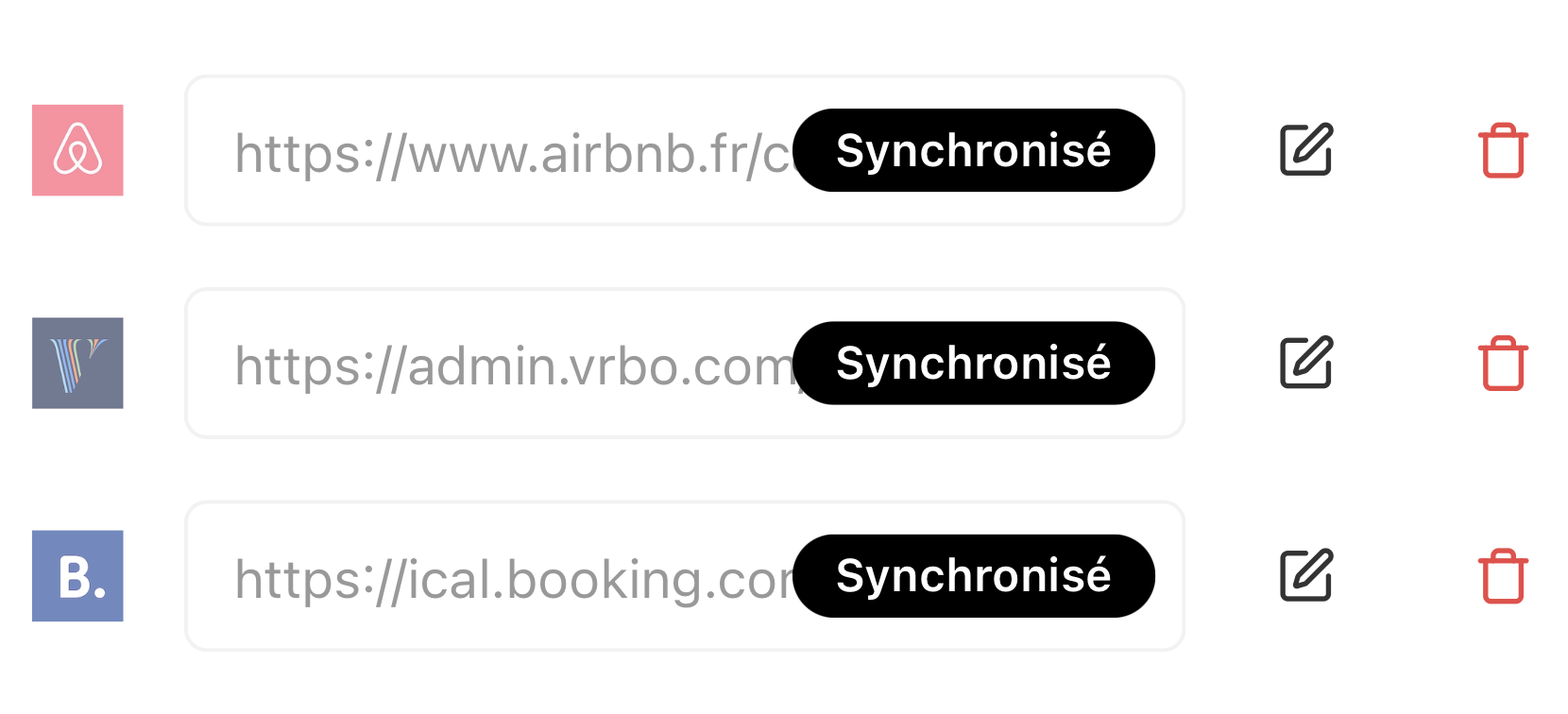 Interface de synchronisation multi-plateformes - Mode clair